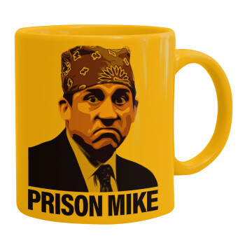 Prison Mike The office, Ceramic coffee mug yellow, 330ml