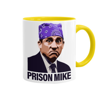 Prison Mike The office, Mug colored yellow, ceramic, 330ml