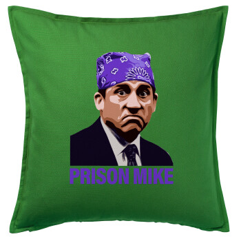Prison Mike The office, Sofa cushion Green 50x50cm includes filling