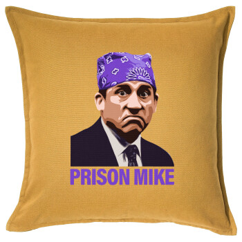Prison Mike The office, Sofa cushion YELLOW 50x50cm includes filling
