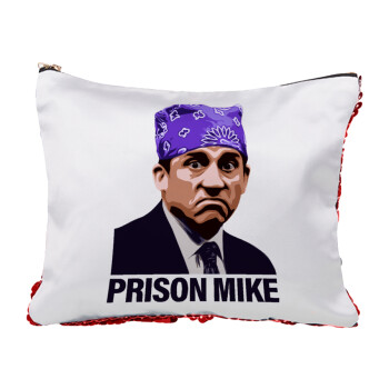 Prison Mike The office, Τσαντάκι νεσεσέρ με πούλιες (Sequin) Κόκκινο