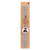 Πασχαλινό Σετ, ξύλινο μπρελόκ & πασχαλινή λαμπάδα αρωματική πλακέ (30cm) (ΓΚΡΙ)