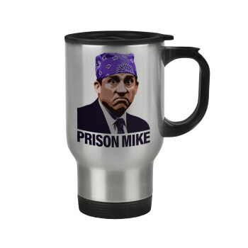 Prison Mike The office, Stainless steel travel mug with lid, double wall 450ml