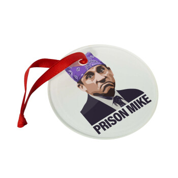 Prison Mike The office, Christmas ornament glass 9cm