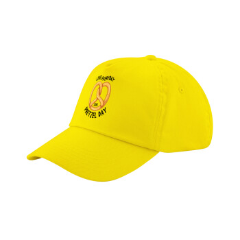 The office, Live every day like pretzel day, Child's Baseball Cap, 100% Cotton Twill, Yellow (COTTON, CHILD, UNISEX, ONE SIZE)