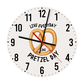 The office, Live every day like pretzel day, Ρολόι τοίχου ξύλινο (30cm)