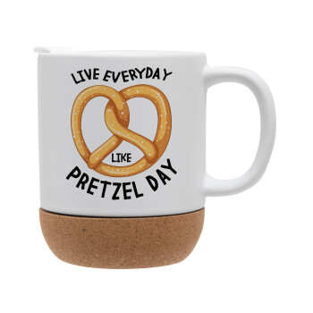 The office, Live every day like pretzel day, Ceramic coffee mug Cork (MAT), 330ml (1pcs)