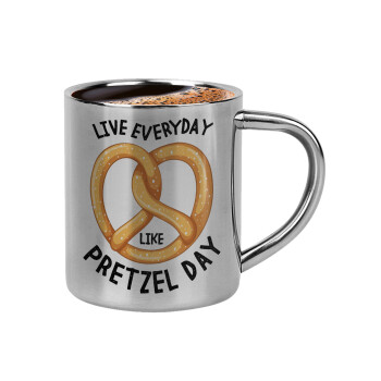 The office, Live every day like pretzel day, Double-wall metal cup for espresso (220ml)