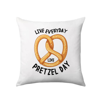 The office, Live every day like pretzel day, Sofa cushion 40x40cm includes filling
