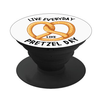 The office, Live every day like pretzel day, Phone Holders Stand  Black Hand-held Mobile Phone Holder