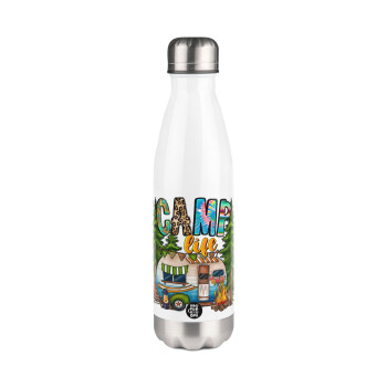 Camp Life, Metal mug thermos White (Stainless steel), double wall, 500ml