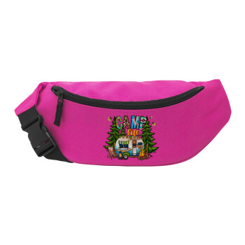 Camp Life, Unisex waist bag (banana) in PINK color with 2 pockets