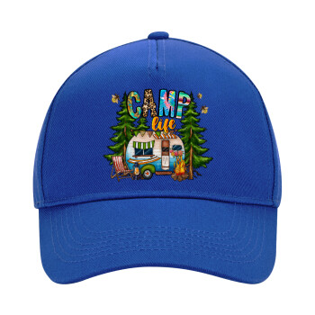 Camp Life, Ultimate Adult Hat BLUE, (100% COTTON DRILL, ADULT, UNISEX, ONE SIZE)