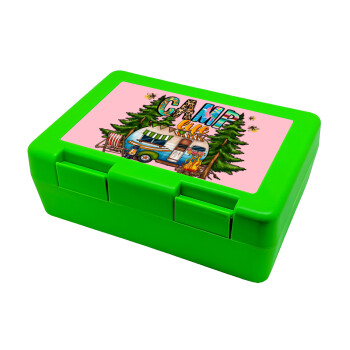 Camp Life, Children's cookie container GREEN 185x128x65mm (BPA free plastic)