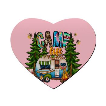 Camp Life, Mousepad heart 23x20cm