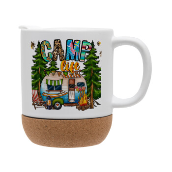 Camp Life, Ceramic coffee mug Cork (MAT), 330ml (1pcs)