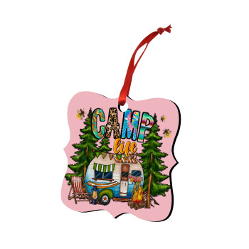 Camp Life, Christmas ornament polygon wooden 7.5cm