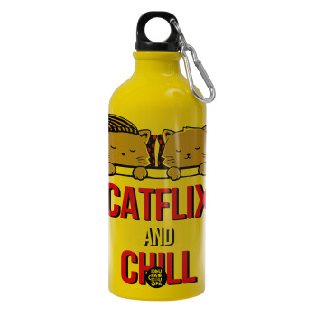 Catflix and Chill, Water bottle 600ml