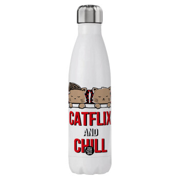 Catflix and Chill, Stainless steel, double-walled, 750ml