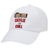 Adult Baseball Cap White 5-panel (POLYESTER, ADULT, UNISEX, ONE SIZE)