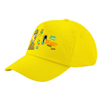 Kids Fisherman, Child's Baseball Cap, 100% Cotton Twill, Yellow (COTTON, CHILD, UNISEX, ONE SIZE)