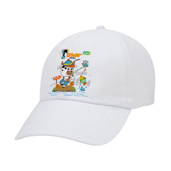 Kids Fisherman, Καπέλο Ενηλίκων Baseball Λευκό 5-φύλλο (POLYESTER, ΕΝΗΛΙΚΩΝ, UNISEX, ONE SIZE)
