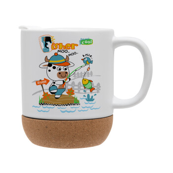 Kids Fisherman, Ceramic coffee mug Cork (MAT), 330ml (1pcs)