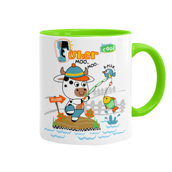 Kids Fisherman, Mug colored light green, ceramic, 330ml