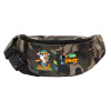 Unisex waist bag (banana) in Jungle camouflage color with 2 pockets