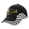 Adult Ultimate BLACK RACING Cap, (100% COTTON DRILL, ADULT, UNISEX, ONE SIZE)