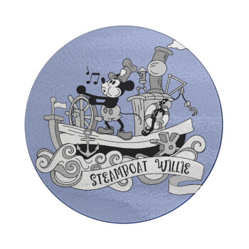 Mickey steamboat, Επιφάνεια κοπής γυάλινη στρογγυλή (30cm)