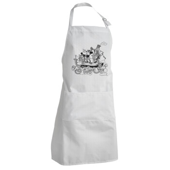 Mickey steamboat, Adult Chef Apron (with sliders and 2 pockets)