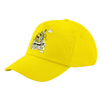 Mickey steamboat, Child's Baseball Cap, 100% Cotton Twill, Yellow (COTTON, CHILD, UNISEX, ONE SIZE)