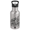 Metallic Silver with straw (500ml)