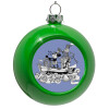 Green Christmas tree ornament bauble 8cm