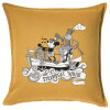 Sofa cushion YELLOW 50x50cm includes filling