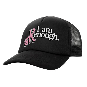 Barbie, i am Kenough, Καπέλο Ενηλίκων Soft Trucker με Δίχτυ Μαύρο (POLYESTER, ΕΝΗΛΙΚΩΝ, UNISEX, ONE SIZE)