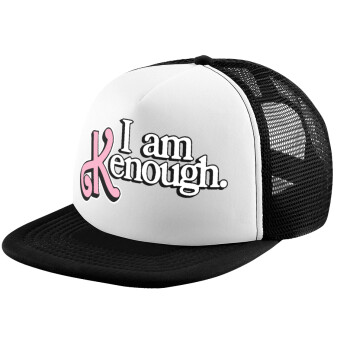 Barbie, i am Kenough, Καπέλο Ενηλίκων Soft Trucker με Δίχτυ Black/White (POLYESTER, ΕΝΗΛΙΚΩΝ, UNISEX, ONE SIZE)