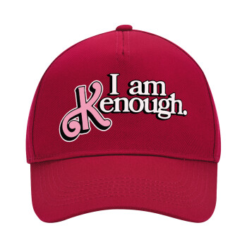 Barbie, i am Kenough, Adult Ultimate Hat RED, (100% COTTON DRILL, ADULT, UNISEX, ONE SIZE)