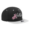 Adult Flat Snapback Hat Black/Grey, (100% COTTON TWILL, ADULT, UNISEX, ONE SIZE)