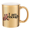 Mug ceramic, gold mirror, 330ml