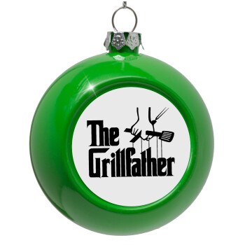 The Grill Father, Green Christmas tree ornament bauble 8cm