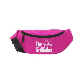 The Grill Father, Unisex τσαντάκι μέσης (μπανάνα) χρώματος ΡΟΖ με 2 τσέπες