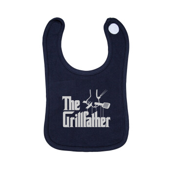 The Grill Father, Σαλιάρα με Σκρατς 100% Organic Cotton Μπλε (0-18 months)