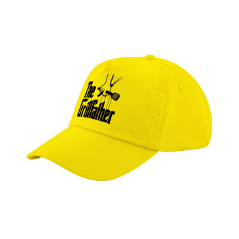 The Grill Father, Child's Baseball Cap, 100% Cotton Twill, Yellow (COTTON, CHILD, UNISEX, ONE SIZE)