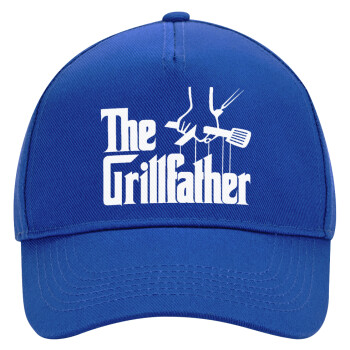 The Grill Father, Ultimate Adult Hat BLUE, (100% COTTON DRILL, ADULT, UNISEX, ONE SIZE)