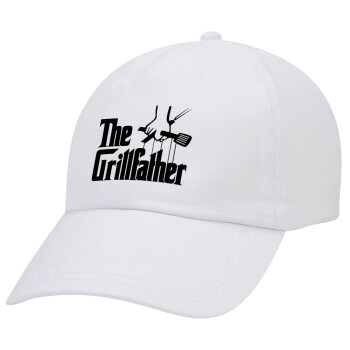 The Grill Father, Καπέλο Ενηλίκων Baseball Λευκό 5-φύλλο (POLYESTER, ΕΝΗΛΙΚΩΝ, UNISEX, ONE SIZE)