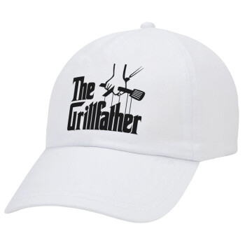 The Grill Father, Καπέλο Ενηλίκων Baseball Λευκό 5-φύλλο (POLYESTER, ΕΝΗΛΙΚΩΝ, UNISEX, ONE SIZE)