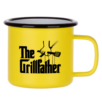 The Grill Father, Metallic enamel MATT Yellow cup 360ml