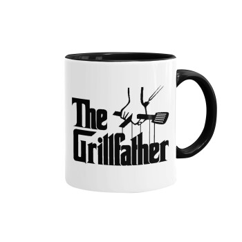 The Grill Father, Κούπα χρωματιστή μαύρη, κεραμική, 330ml
